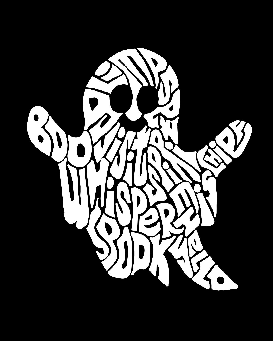 Ghost animated Halloween word art