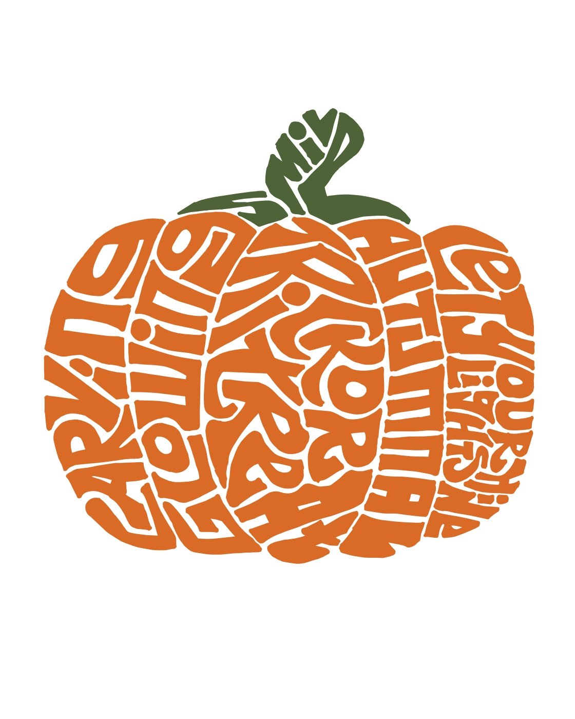 Pumpkin animated Halloween word art