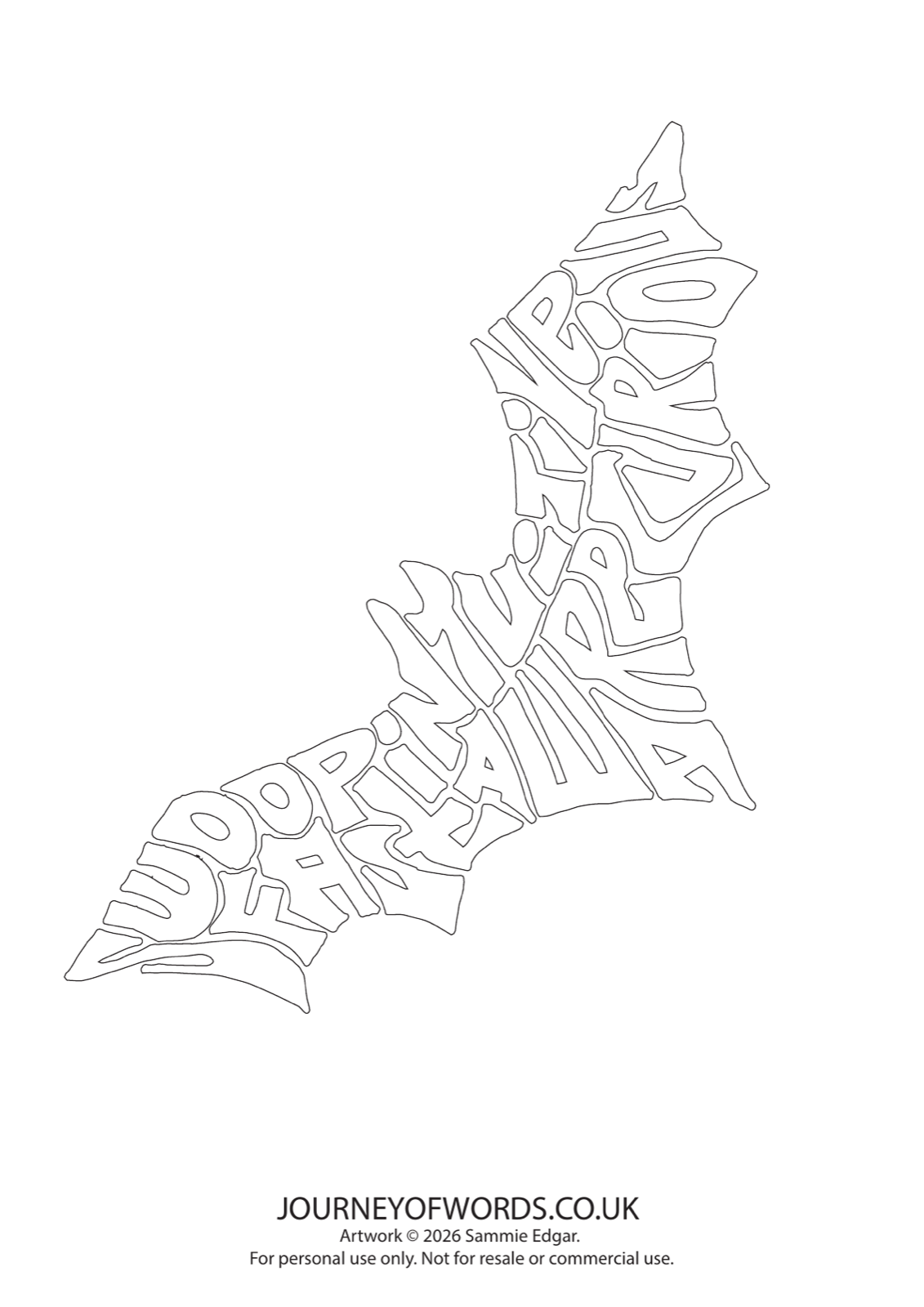 Bat colouring page