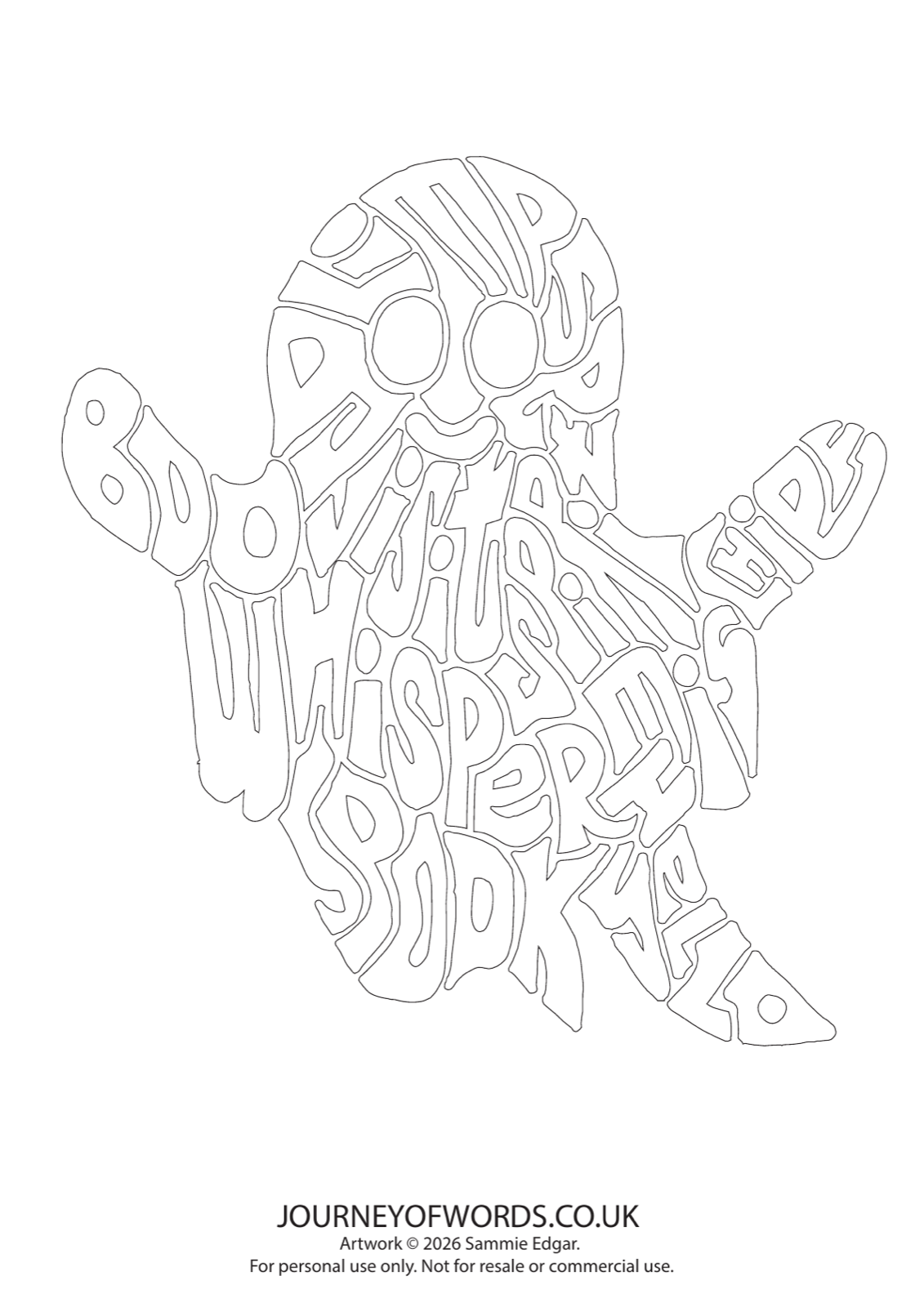 Ghost colouring page