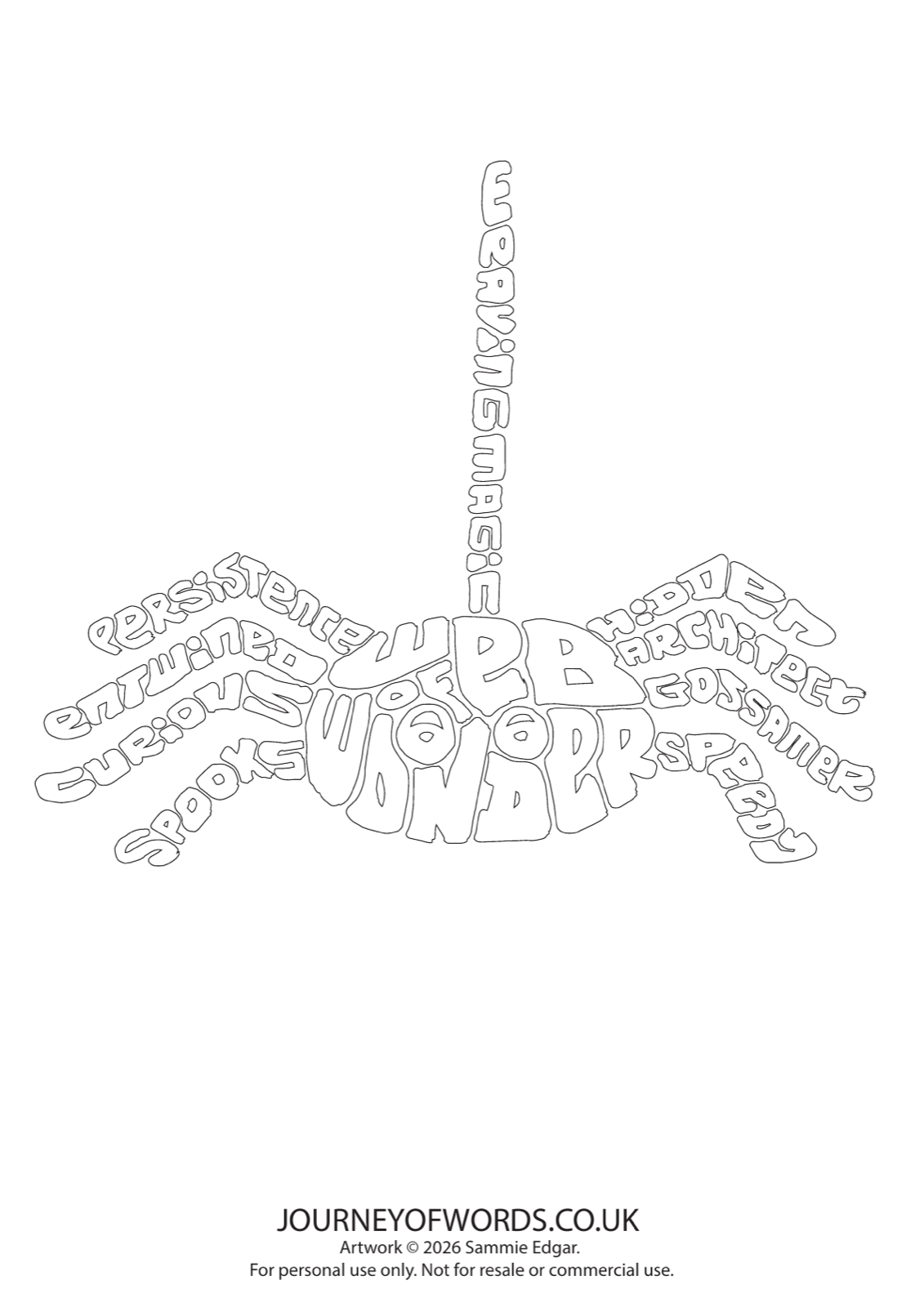 Spider colouring page